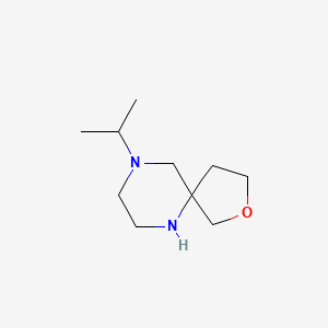 molecular formula C10H20N2O B15276665 9-Isopropyl-2-oxa-6,9-diazaspiro[4.5]decane 