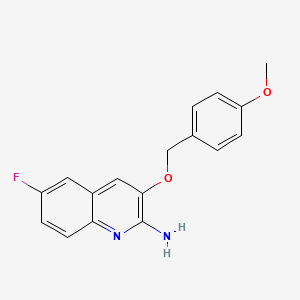 6-Fluoro-3-((4-methoxybenzyl)oxy)quinolin-2-amine