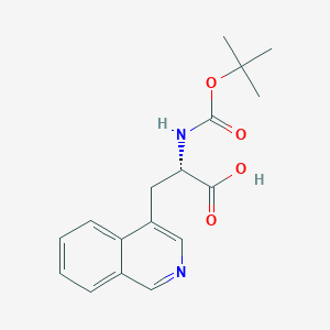 molecular formula C17H20N2O4 B15276730 (S)-2-((tert-Butoxycarbonyl)amino)-3-(isoquinolin-4-yl)propanoic acid 