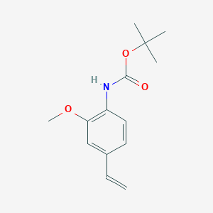 molecular formula C14H19NO3 B15276732 tert-Butyl (2-methoxy-4-vinylphenyl)carbamate 