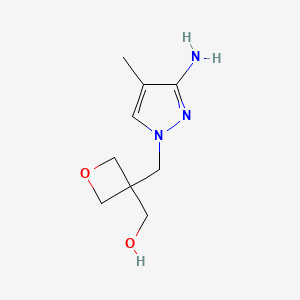 {3-[(3-amino-4-methyl-1H-pyrazol-1-yl)methyl]oxetan-3-yl}methanol