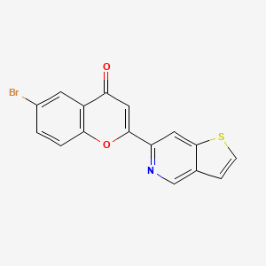 molecular formula C16H8BrNO2S B15276773 6-Bromo-2-(thieno[3,2-c]pyridin-6-yl)-4H-chromen-4-one 