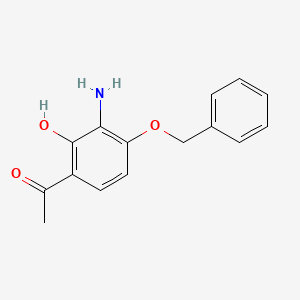 B1527682 1-(3-Amino-4-(benzyloxy)-2-hydroxyphenyl)ethanone CAS No. 871101-87-0