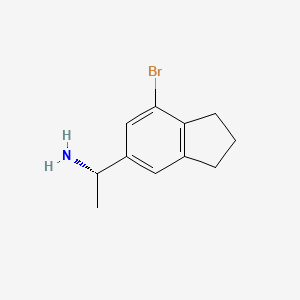 (S)-1-(7-Bromo-2,3-dihydro-1H-inden-5-yl)ethan-1-amine