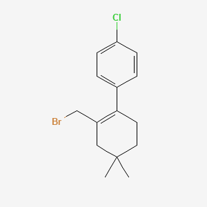 B1527685 6-(Bromomethyl)-4'-chloro-4,4-dimethyl-2,3,4,5-tetrahydro-1,1'-biphenyl CAS No. 1027345-22-7