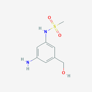 molecular formula C8H12N2O3S B1527692 N-(3-氨基-5-(羟甲基)苯基)甲磺酰胺 CAS No. 945397-40-0