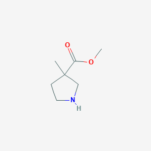 molecular formula C7H13NO2 B1527694 3-甲基吡咯烷-3-甲酸甲酯 CAS No. 1111943-58-8