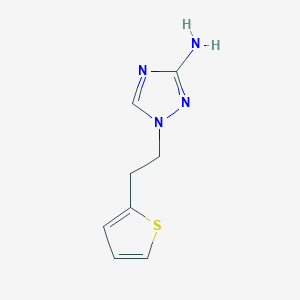 molecular formula C8H10N4S B15276969 1-[2-(thiophen-2-yl)ethyl]-1H-1,2,4-triazol-3-amine 