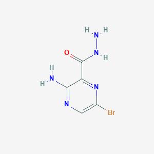 molecular formula C5H6BrN5O B1527699 3-氨基-6-溴吡嗪-2-碳酰肼 CAS No. 1225062-23-6