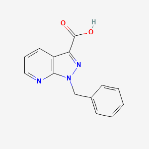 molecular formula C14H11N3O2 B1527700 1-苄基-1H-吡唑并[3,4-b]吡啶-3-羧酸 CAS No. 1185287-60-8