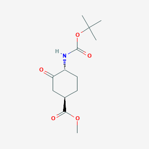 Methyl trans-4-((tert-butoxycarbonyl)amino)-3-oxocyclohexane-1-carboxylate