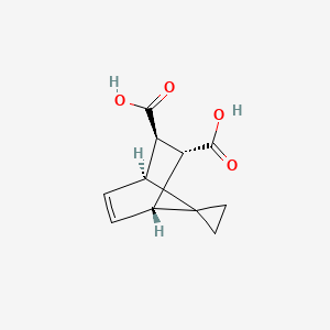 molecular formula C11H12O4 B15277007 (1R,4S,5R,6R)-Spiro[bicyclo[2.2.1]heptane-7,1'-cyclopropan]-2-ene-5,6-dicarboxylic acid 