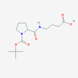 molecular formula C14H24N2O5 B15277030 4-({1-[(Tert-butoxy)carbonyl]pyrrolidin-2-yl}formamido)butanoic acid 