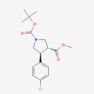 Rel-1-(tert-butyl) 3-methyl (3R,4S)-4-(4-chlorophenyl)pyrrolidine-1,3-dicarboxylate