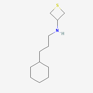 molecular formula C12H23NS B15277089 N-(3-Cyclohexylpropyl)thietan-3-amine 