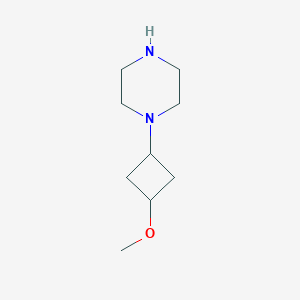 molecular formula C9H18N2O B15277097 Rel-1-((1r,3r)-3-methoxycyclobutyl)piperazine 