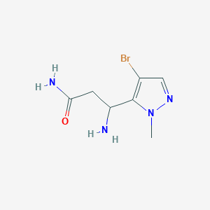 3-Amino-3-(4-bromo-1-methyl-1H-pyrazol-5-yl)propanamide