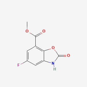 molecular formula C9H6FNO4 B15277119 methyl 5-fluoro-2-oxo-3H-1,3-benzoxazole-7-carboxylate 