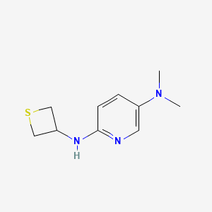 molecular formula C10H15N3S B15277144 N5,N5-Dimethyl-N2-(thietan-3-yl)pyridine-2,5-diamine 