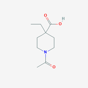 molecular formula C10H17NO3 B15277152 1-Acetyl-4-ethylpiperidine-4-carboxylic acid 