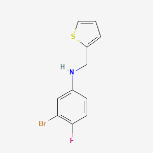 3-Bromo-4-fluoro-N-(thiophen-2-ylmethyl)aniline