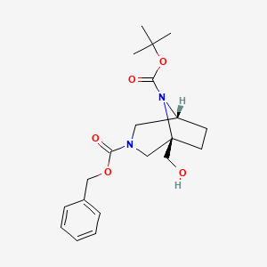 Rel-3-benzyl 8-(tert-butyl) (1R,5R)-1-(hydroxymethyl)-3,8-diazabicyclo[3.2.1]octane-3,8-dicarboxylate