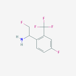 2-Fluoro-1-[4-fluoro-2-(trifluoromethyl)phenyl]ethan-1-amine