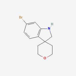 6-Bromo-1,2-dihydrospiro[indole-3,4'-oxane]