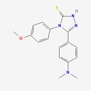 molecular formula C17H18N4OS B15277244 5-[4-(dimethylamino)phenyl]-4-(4-methoxyphenyl)-4H-1,2,4-triazole-3-thiol 