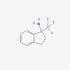 molecular formula C10H10F3N B15277255 1-(trifluoromethyl)-2,3-dihydro-1H-inden-1-amine 