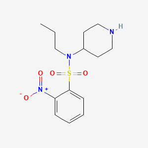 2-Nitro-N-(piperidin-4-yl)-N-propylbenzene-1-sulfonamide