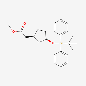 Methyl 2-((1S,3R)-3-((tert-butyldiphenylsilyl)oxy)cyclopentyl)acetate