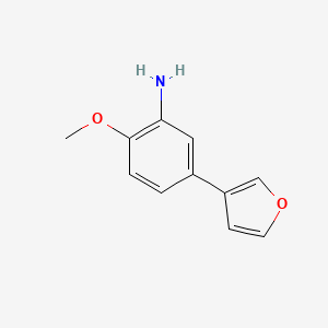 molecular formula C11H11NO2 B15277340 5-(Furan-3-yl)-2-methoxyaniline 