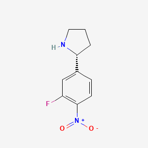 (R)-2-(3-Fluoro-4-nitrophenyl)pyrrolidine