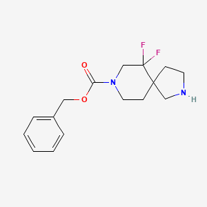 molecular formula C16H20F2N2O2 B15277349 Benzyl 6,6-difluoro-2,8-diazaspiro[4.5]decane-8-carboxylate 