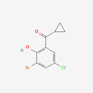 2-Bromo-4-chloro-6-cyclopropanecarbonylphenol