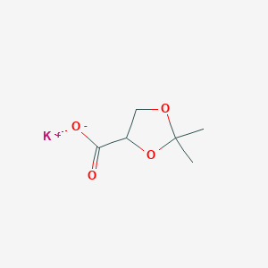 molecular formula C6H9KO4 B152774 2,2-diméthyl-1,3-dioxolane-4-carboxylate de potassium CAS No. 83400-91-3