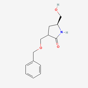 molecular formula C13H17NO3 B15277405 (5S)-3-((Benzyloxy)methyl)-5-(hydroxymethyl)pyrrolidin-2-one 