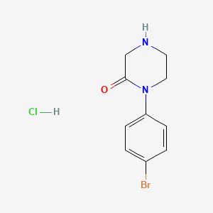 molecular formula C10H12BrClN2O B1527742 1-(4-溴苯基)哌嗪-2-酮盐酸盐 CAS No. 1187931-21-0