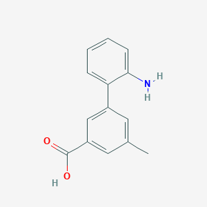 B1527744 2'-Amino-5-methyl-biphenyl-3-carboxylic acid CAS No. 885278-11-5