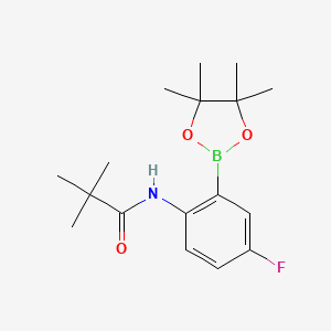 N-(4-Fluoro-2-(4,4,5,5-tetramethyl-1,3,2-dioxaborolan-2-yl)phenyl)pivalamide