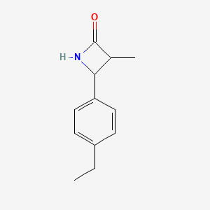 molecular formula C12H15NO B15277505 4-(4-Ethylphenyl)-3-methylazetidin-2-one 