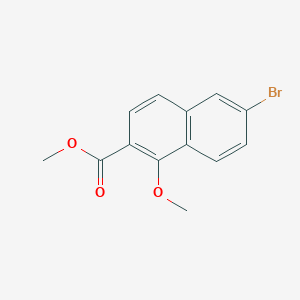 molecular formula C13H11BrO3 B15277507 Methyl 6-bromo-1-methoxy-2-naphthoate 