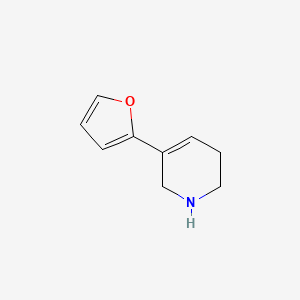 molecular formula C9H11NO B15277512 5-(Furan-2-yl)-1,2,3,6-tetrahydropyridine 