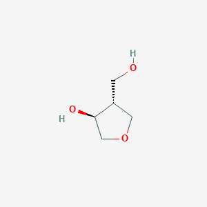 molecular formula C5H10O3 B15277555 (3S,4R)-4-(Hydroxymethyl)tetrahydrofuran-3-ol 