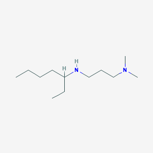 molecular formula C12H28N2 B15277588 N1-(Heptan-3-yl)-N3,N3-dimethylpropane-1,3-diamine 