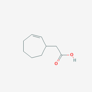 molecular formula C9H14O2 B15277663 2-(Cyclohept-2-en-1-yl)acetic acid 