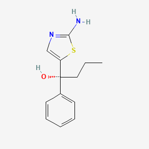 molecular formula C13H16N2OS B15277682 (R)-1-(2-Aminothiazol-5-yl)-1-phenylbutan-1-ol 