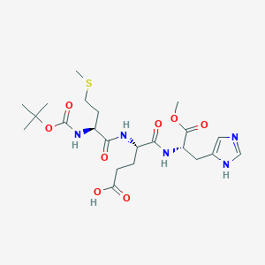 molecular formula C22H35N5O8S B15277758 (S)-5-(((S)-3-(1H-Imidazol-5-yl)-1-methoxy-1-oxopropan-2-yl)amino)-4-((S)-2-((tert-butoxycarbonyl)amino)-4-(methylthio)butanamido)-5-oxopentanoic acid 