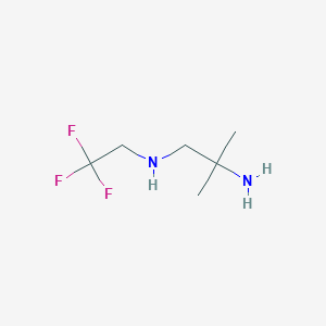 molecular formula C6H13F3N2 B15277771 2-Methyl-N1-(2,2,2-trifluoroethyl)propane-1,2-diamine 